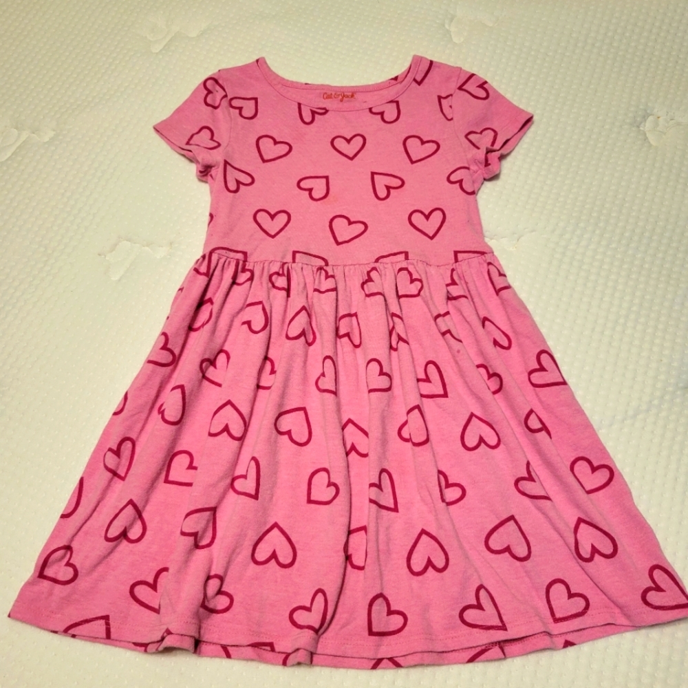 Heart print skater dress